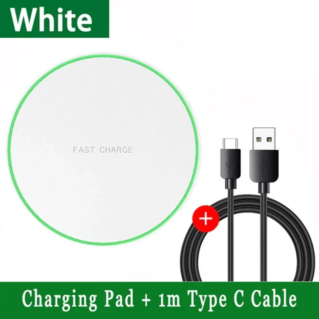 LED Light Wireless Charger Pad For iPhone 16 15 14 13 12 8 X XR Samsung Xiaomi Airpods Pro Fast Wireless Charging Station