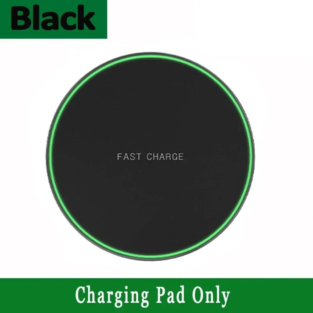 LED Light Wireless Charger Pad For iPhone 16 15 14 13 12 8 X XR Samsung Xiaomi Airpods Pro Fast Wireless Charging Station