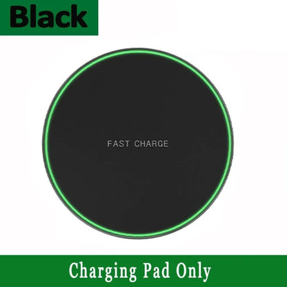 LED Light Wireless Charger Pad For iPhone 16 15 14 13 12 8 X XR Samsung Xiaomi Airpods Pro Fast Wireless Charging Station